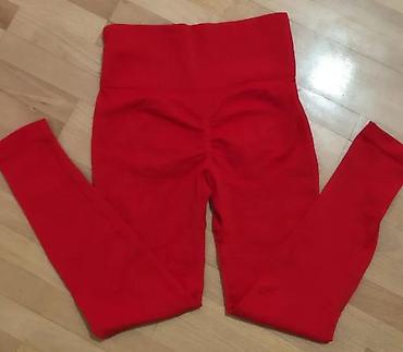 Helanke, biciklistički šortsevi: Crvene ženske helanke sa visokim strukom. Dizajnirane su za udobnost i — 5