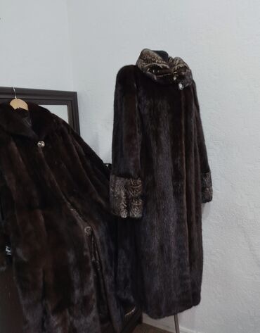 Шубы: Шуба, Норка, По колено, Финляндия, 4XL — 1