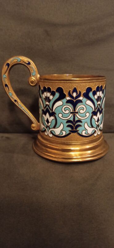 Əntiq qablar: Qədimi mətbəx və dekor kolleksiyası - 3 ədəd şəbəkəli mis/latun qab — 36