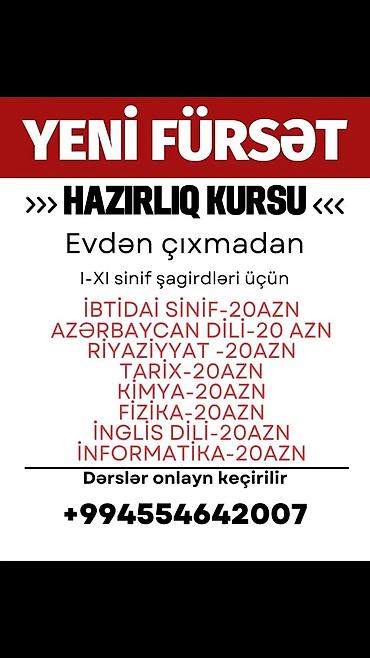 online ingilis dili: Repetitor, Mental arifmetika, Riyaziyyat, Biologiya, Rus dili, Azərbaycan dili, İmtahanlara hazırlıq, Abituriyent hazırlığı — 2