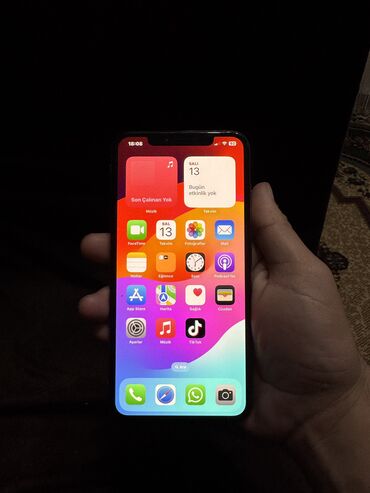 iphone xs max: IPhone Xs Max, 64 GB, Rose Gold, Zəmanət, Simsiz şarj, Face ID