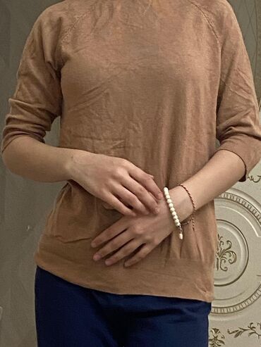 женские валяные тапочки: Qadın bluzası - Rəng: isti qəhvəyi/karamel - Model: sadə