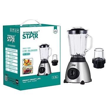 fresh juice blender: Blender şirələr və smuzilər hazırlamaq üçün 1,5 litrlik şüşə qabı və — 4