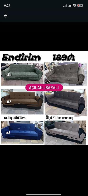 quxna divan: Divan-kravat, Yeni, Açılan, Bazalı, Parça, Ödənişli çatdırılma — 1