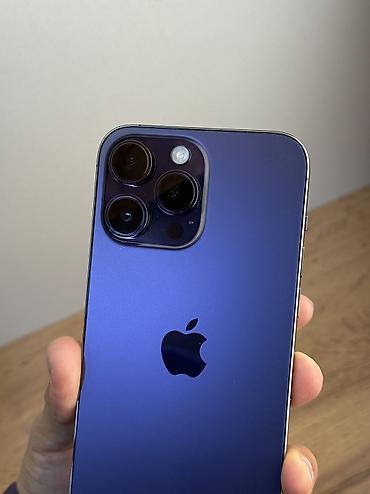 Мобильные телефоны и аксессуары: IPhone 14 Pro Max, Б/у, 128 ГБ, Deep Purple, Защитное стекло, Чехол, Кабель, 80 % — 2
