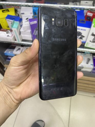 наушни: Samsung Galaxy S8, Колдонулган, 64 ГБ, түсү - Кара