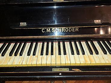 Musiqi alətləri: C.M. Schröder vertikal piano. Xüsusiyyətlər: - Brend/model: C.M — 1