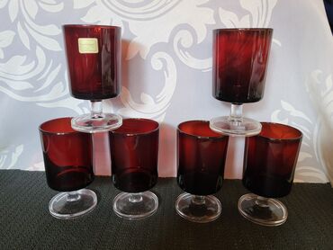 Čaše: Case nove za vino Luminarc francuske iz 80ih. Case bez ostecenja,sve — 4