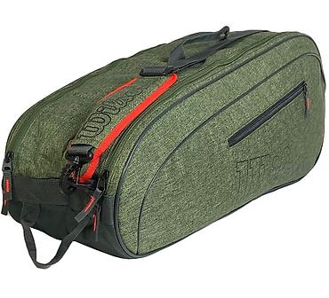 wilson: Wilson Team 6 pack Tennis Bag Heather green Профессиональная теннисная — 2