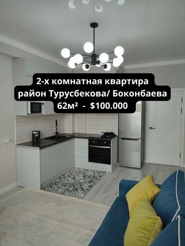 novo pokrovka: 2 комнаты, 62 м², Элитка, 12 этаж, Евроремонт
