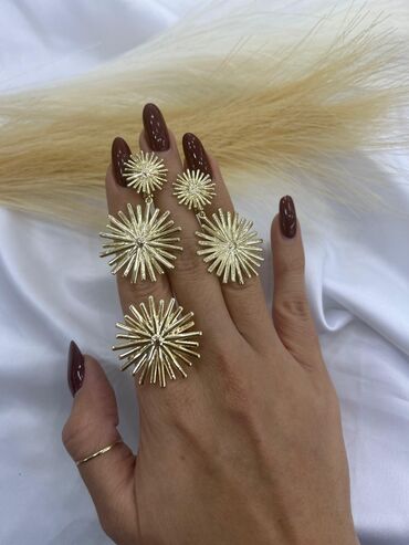 Bijuteriya dəstləri: Qızılı rəngdə zərgərlik dəstləri - Dörd yarpaq yonca dizaynlı dəst — 16