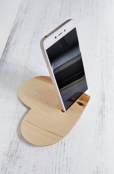 rəsmi 14 c: Taxta telefon dayaqı – minimalist masaüstü təşkilatçı - Material