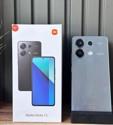 ucuz 60 fps veren telefonlar: Xiaomi Redmi Note 13, 256 GB, rəng - Göy, 
 Face ID
