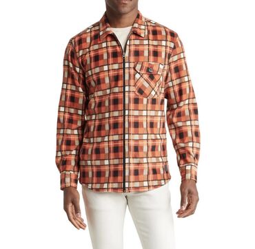 мужской свитер: VINTAGE 1946. Куртка-рубашка на молнии из микрофлиса в клетку