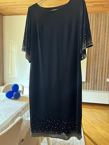 saat qol: Qara rəngdə pariltili toxumali midi don. - Model: düz kəsim, rahat — 7