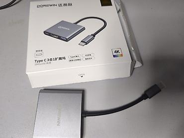 windows surface: USB-C хаб Dorewin 3-в-1 Компактный многофункциональный адаптер для — 1