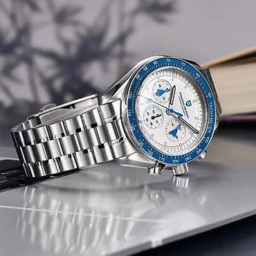 Ručni satovi: PAGANI DESIGN PD-1701 -Plava- Omega Speedmaster Moonwatch Potpuno nov — 3