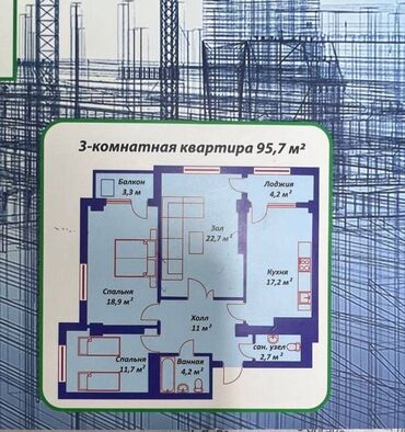 купить квартиру в строящемся доме: 3 комнаты, 95 м², Элитка, 12 этаж, Евроремонт