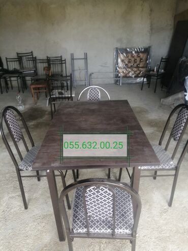 Sifarişlə masa və oturacaq dəstləri: Stollar, Stullar, Masalar, Oturacaqlar, Kafe və cayxana üçün stol stul — 21