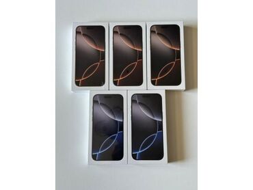 телефон apple: IPhone 16 Pro Max, Жаңы, 512 ГБ, Кабель, Куту, 100 %