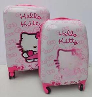 Putni koferi i torbe: Set kofera Hello Kitty – 2 kom - Dizajn: beli i roze koferi sa — 17