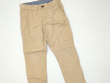 spodnie woskowane czarne: Material trousers, H&M, 5-6 years, 110/116, condition - Very good