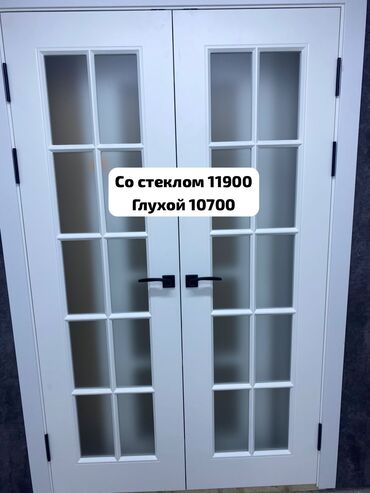 Двери и комплектующие: Дверь с окнами, МДФ, Новый, 2000 *60708090, Платная доставка
