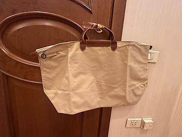 deri çanta: Longchamp original Bej rəngli böyük ölçülü tote/aller-retour tipli — 4