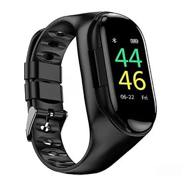 bluetooth qulaqlıq: Smart qolbaq + Qulaqlıq 2si 1-də (Qara) 017ACC06İdman stilində — 1