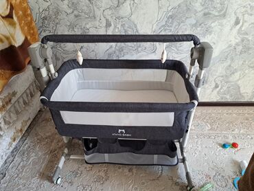 детские кроватки двухъярусные: Колыбель-люлька ING BABY для новорождённого с функцией приставной
