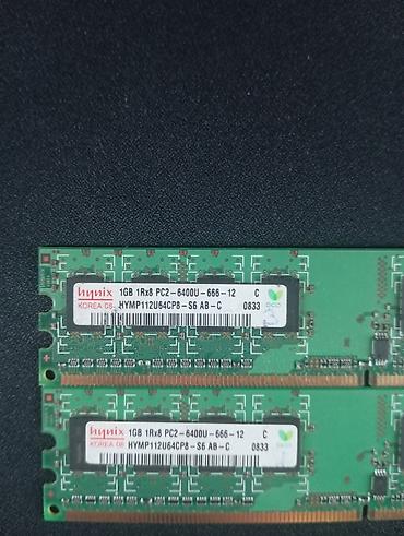 komputer manitor: Məhsul: Hynix DDR2 RAM modulları - Model: Hynix HYMP112U64CP8-S6 AB-C — 2