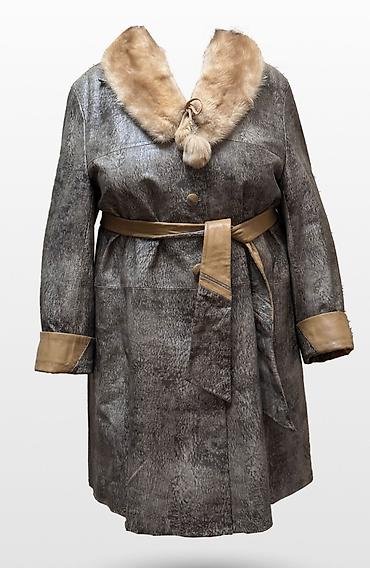 tech flecce: Дубленка, Классическая модель, По колено, L, XL, 2XL — 1