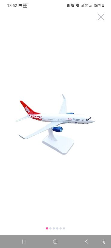 вазы ручной работы: Buta Airways təyyarə maketi – masaüstü dekor - Havayolu: Buta Airways