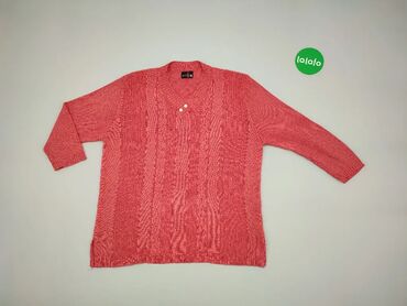 Sweter, 2XL (EU 44), wzór - Jednolity kolor, kolor - Czerwony