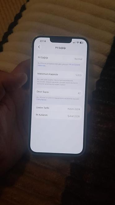 iphone xarab: IPhone 16e, 128 GB, Gümüşü, Zəmanət — 2