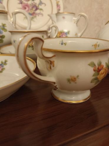 Çay dəstləri və servizlər: Çay dəsti, rəng - Ağ, Farfor, 6 nəfərlik, Almaniya — 11