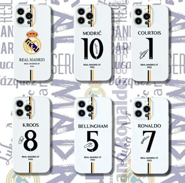 поко 4 gt: Чехол для смартфона с эмблемой Real Madrid - Дизайн: белый корпус с