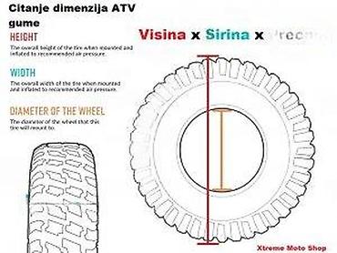bajlak gume: ATV/UTV guma – terenska šara sa dubokim, cik-cak blokovima za — 4