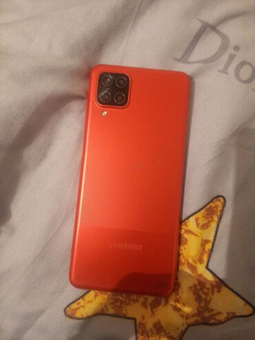 Samsung: Samsung Galaxy A12, 32 GB, rəng - Qırmızı, Barmaq izi