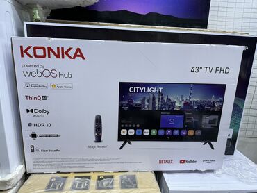 Телевизоры: Телевизоры konka 43 webos hub 110 см диагональ, гарантия 3 года — 2