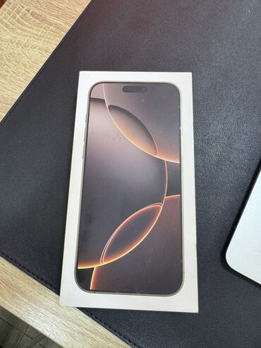 органайзер для телефонов: IPhone 16 Pro Max, Новый, 256 ГБ, Desert Titanium, Коробка, 100 %