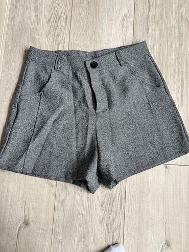 серые шорты женские: Повседневные шорты, Короткая модель, L (EU 40)