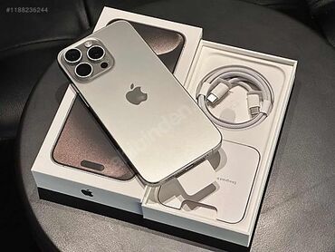 apple x qiymeti: IPhone 15 Pro, 256 ГБ, Natural Titanium