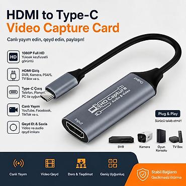 komputer ekran şəkilləri yüklə: HDMI to Type‑C Video Capture Card Xüsusiyyətlər: - 1080P Full HD — 1