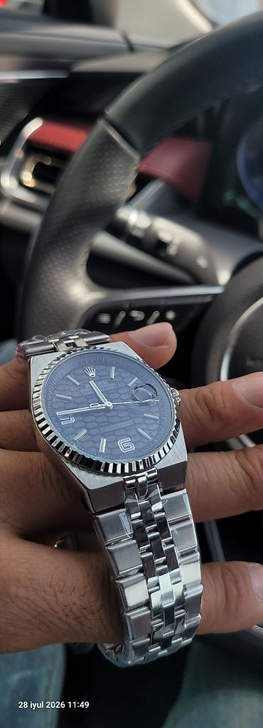 electron saat: Rolex Oyster Perpetual “Land‑Dweller” tərzində kişi qol saatı - — 2