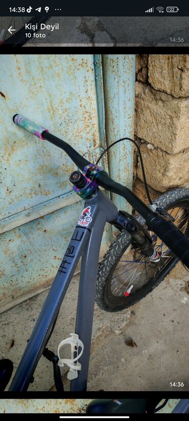 İdman velosipedləri: Dağ/şəhər tipi velosiped Xüsusiyyətlər: - Sərt, yüngül çərçivə – boz — 9