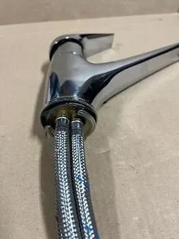 Slavine: Jednoručna kuhinjska slavina – hrom - Materijal: mesing sa hromiranom — 10