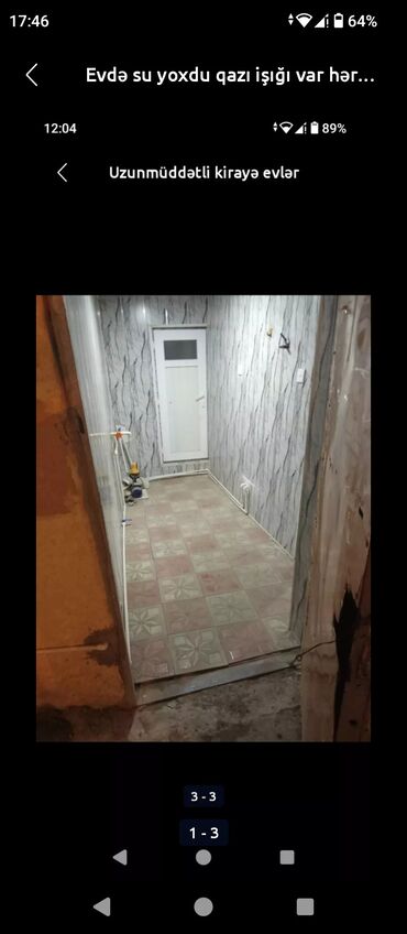 Uzunmüddətli kirayə mənzillər: Diqqətlə oxuyun. Evdə su yoxdu sadəcə qapının ağznda gəlir su çoççik