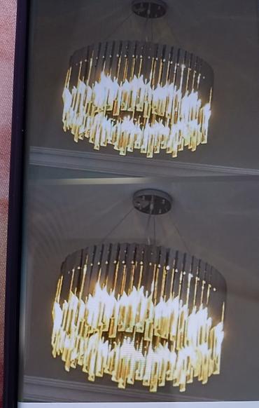 ulduz tavan: Çılçıraq, 10 və daha çox lampa, Şüşə — 1