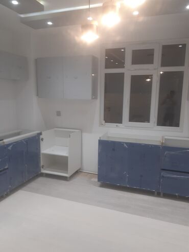 Tavan işləri: Gips karton asma tavan işi - Otaqlar üçün modern iki səviyyəli asma — 45